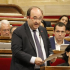 El primer secretario del PSC, Miquel Iceta, en el Parlament