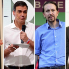 Los candidatos Mariano Rajoy, Pedro Sánchez, Pablo Iglesias y Albert Rivera, que cierran este viernes campaña electoral