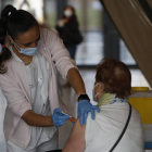 Vacunación contra el covid 19 y la gripe en el Palacio de Exposiciones.