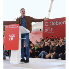 Pedro Sánchez en un momento de su alocución. NACHO GALLEGO