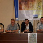 David Fernández, Luis Robles, Roberto Álvarez y José Ignacio Fuertes presentando las rutas.
