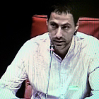 Vicente Pérez, jefe de las BRIF, en su comparecencia en el Parlament esta mañana.