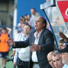 Jesús Tartilán se levantó de su banquillo cabreado al ser expulsado Alejandro