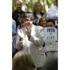 Puigdemont, en el acto de CDC celebrado ayer en Vic. SUSANNA SÁEZ