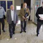 Antonio Cid, Horacio Sansegundo, Rafael Pizarro y Santiago Aparicio, ayer en la sede de Cecale.