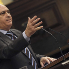 El ministro del Interior, Jorge Fernández Díaz, durante su intervención ayer en el Congreso.