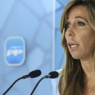 Imagen de archivo de la presidenta del PPC, Alícia Sánchez Camacho durante una rueda de prensa.