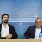 José Sarrión y Benjamín Trancón, ayer. NACHO GALLEGO