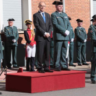El teniente coronel Ramón Campillo, el delegado de Gobierno, Ramiro Ruiz Medrano y el general jefe de Tráfico, Benito Salcedo.