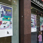 Publicidad de hipotecas  de entidades bancarias, en Barcelona.
