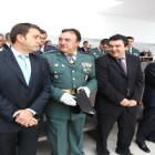 El alcalde junto al capitán D. Díaz, el presidente del Consejo y el mayor de la Policía Municipal