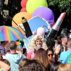 Manifestantes en la marcha del World Pride 2017, en Madrid.