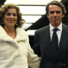 José María Aznar y su esposa, Ana Botella.