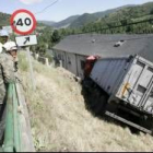 El camión se salió de la carretera en el paraje de El Empalme