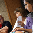 Momento de la rueda de prensa del PSOE. ANA F. BARREDO