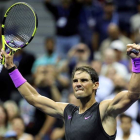 Nadal celebra su triunfo frente al australiano Millman. SENZES.