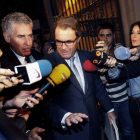 Artur Mas a su salida de la reunión que mantuvo con los partidos soberanistas.