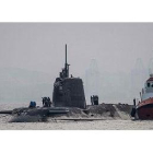 El submarino nuclear 'HMS Ambush', en aguas de Gibraltar, el 20 de julio.