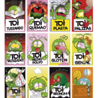 Algunos de los cromos en los que Toi expresa sentimientos. DL