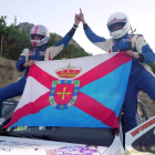 Ángel Rodríguez ‘Chili’ junto a su copiloto Diego Rodríguez. BIERZO IFG