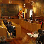 Un momento del Pleno de la Diputación de León celebrado esta mañana. FERNANDO OTERO