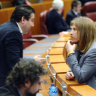 Los procuradores Luis Mariano Santos y Pablo Fernández, ayer. N.G.