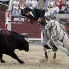 Diego Ventura durante la faena a su primer toro.