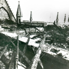 Imagen de la Catedral tras el incendio sufrido en 1966