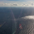 Detalle de la fuga del Nord Stream en el mar del Norte. DANISH DEFENSE COMMAND