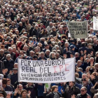 Imagen de una manifestación de pensionistas en Bilbao, en febrero del 2018.