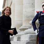 La infanta Cristina a su llegada al monasterio de San Lorenzo del Escorial.