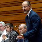 Luis Fuentes, portavoz parlamentario de Ciudadanos, en su intervención en el Pleno. NACHO GALLEGO