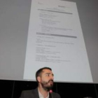 El director del Musac, Agustín Pérez Rubio, ayer en la presentación de la nueva programación.