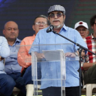 El líder de las FARC, Rodrigo Londoño, alias Timochenko, durante un acto el pasado 2 de julio en Buenavista, Colombia. /
