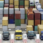 Contenedores en el Port de Barcelona.