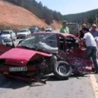 Estado en el que quedó el vehículo siniestrado a resultas del accidente de ayer en El Rabizo