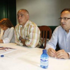 Fernández, Carrasco, Del Egido y Aznar, durante la reunión de la comarcal del PP.