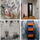 Las obras ganadoras del certamen, ‘Carne comercial’, de Gonzalo Romero; ‘Interior’, de Jesús Puente; ‘Alba 14’, de Gerardo Ibáñez, y ‘Sin título’, de Karlos Viuda.