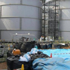 Los depósitos de agua contaminada de Fukushima, el pasado viernes.