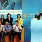 El presidente del PP, Mariano Rajoy, durante su intervención en el acto en defensa del campo