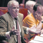 El fiscal superior de Cataluña, José María Romero de Tejada, en su comparecencia ante la comisión Pujol. / JULIO CARBÓ