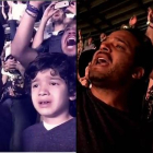 En el vídeo grabado por la madre se puede ver la emoción del niño durante el concierto.