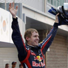 Sebastian Vettel celebra el triunfo en Yeongam.