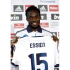 Michael Essien durante su presentación como madridista.