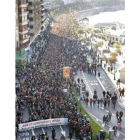 Vista general de la manifestación en San Sebastián.