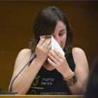 Beatriz Garrote, durante su comparecencia en la comisión de investigación del accidente de Metro Valencia.