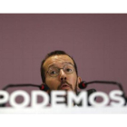 Echenique, en la rueda de prensa posterior a la reunión de la ejecutiva.