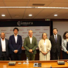 Imagen de la conselleira en la reunión con la Cámara de la Coruña DL