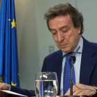 De Santiago-Juárez, en un momento de su comparecencia para informar de los acuerdos logrados.