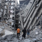 Imagen del aftermath de los bombardeos israelíes sobre Gaza. HAITHAM IMAD